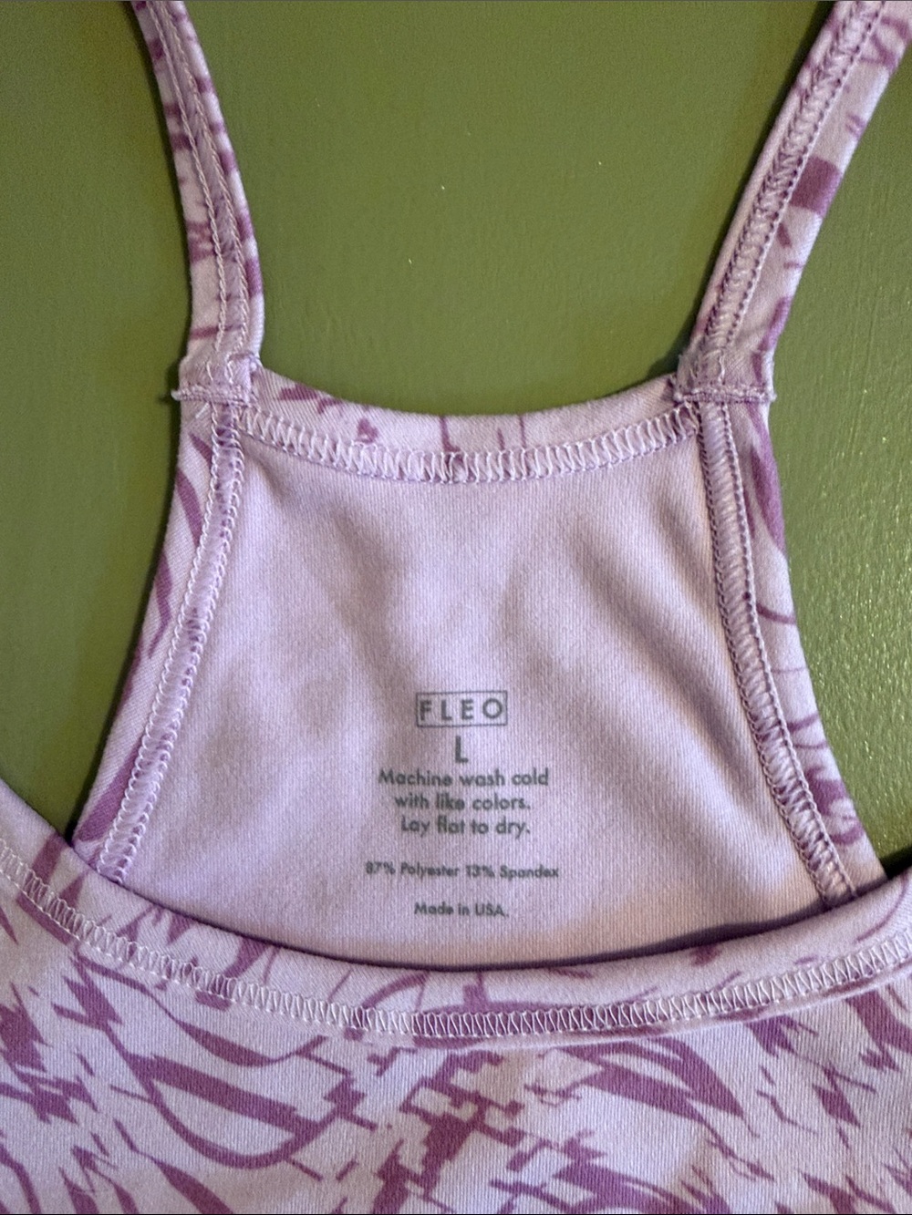 Fleo purple Patterned Racerback Tank Top - Picture 3 of 3